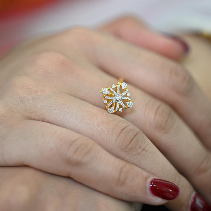 18K YG Diamond Ring-Pendant Combo – Fancy Design