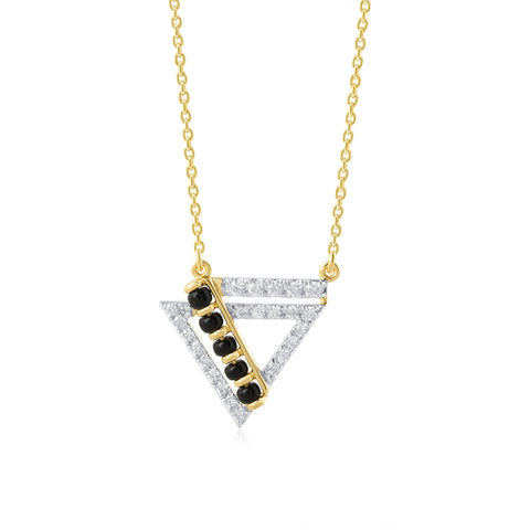 14K YG Fancy Diamond Mangalsutra with 18K Chain-1pc