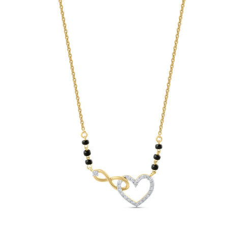 14K YG Fancy Diamond Mangalsutra with 18K Chain-1pc