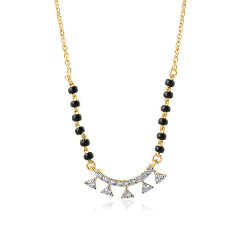 14K YG Fancy Diamond Mangalsutra with 18K Chain-1pc