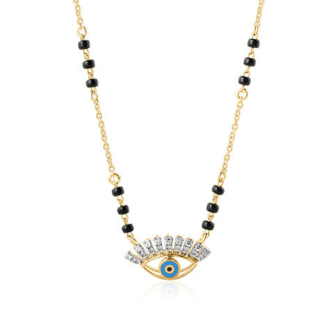 14K YG Fancy Diamond Mangalsutra with 18K Chain-1pc