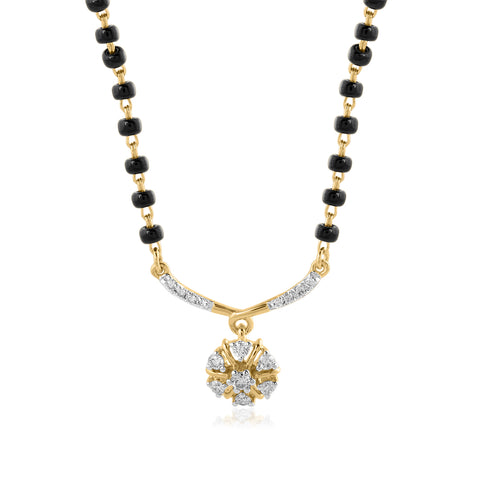 14K YG Fancy Diamond Mangalsutra with 18K Chain-1pc
