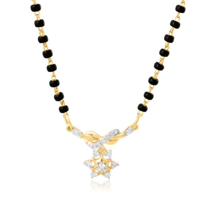 Star Diamond Mangalsutra 14K with 18K Chain