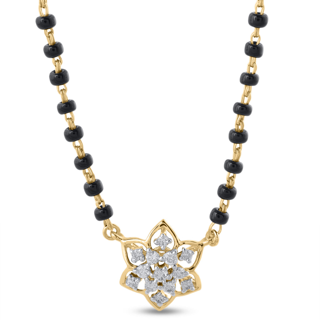A appealing Collection of diamond Mangalsutra with Precious Gems and Jewels in Gold and Diamonds at RB diamond jewellers.