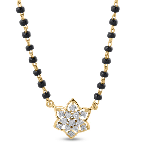 14K YG Fancy Diamond Mangalsutra with 18K Chain-1pc