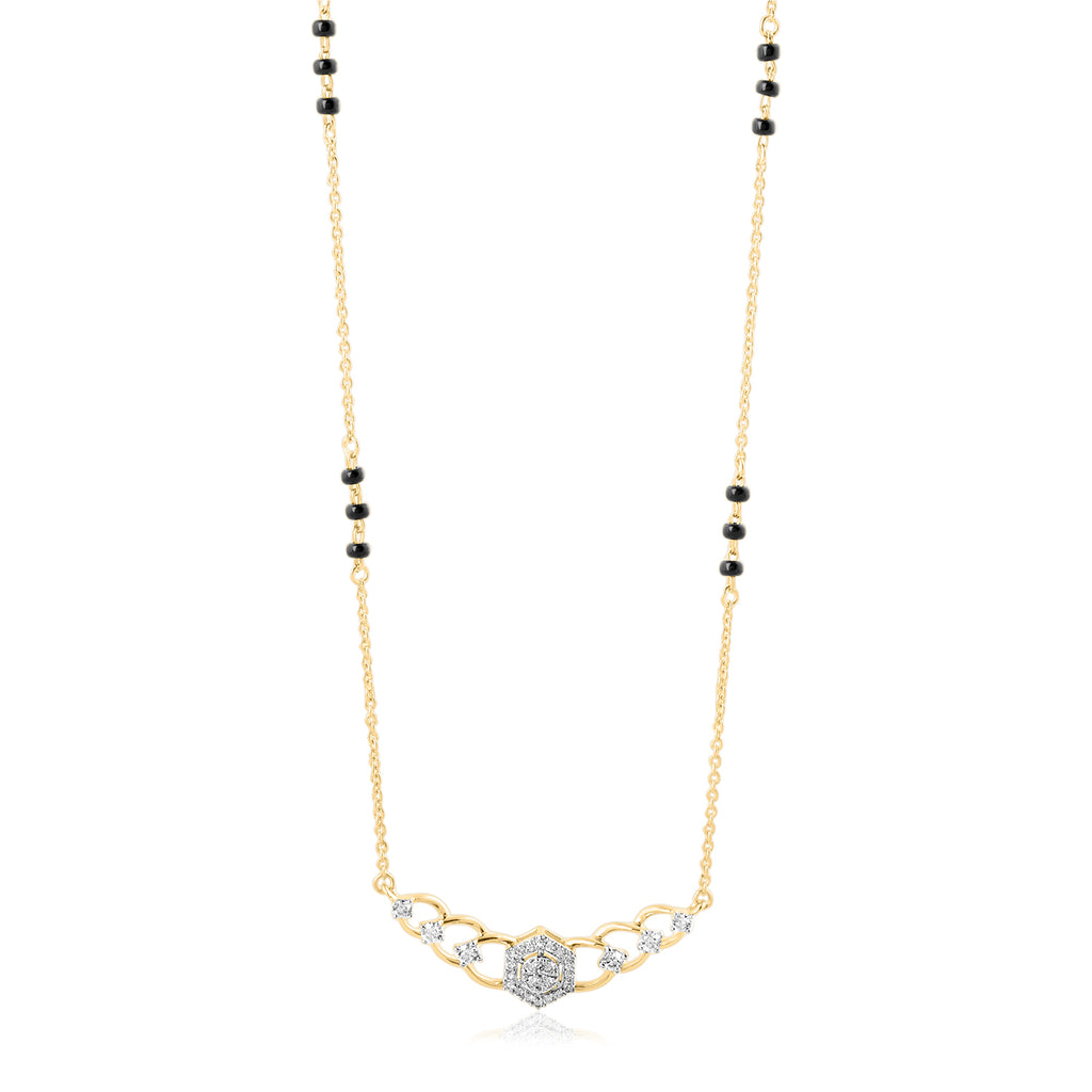 A appealing Collection of diamond Mangalsutra with Precious Gems and Jewels in Gold and Diamonds at RB diamond jewellers.