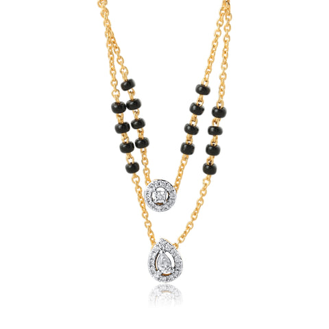 14K YG Fancy Diamond Mangalsutra with 18K Chain-1pc