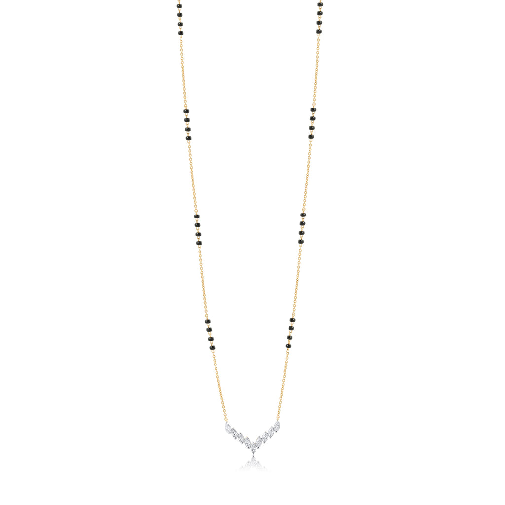 A appealing Collection of diamond Mangalsutra with Precious Gems and Jewels in Gold and Diamonds at RB diamond jewellers.