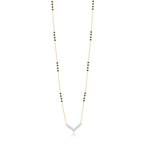 14K YG Fancy Diamond Mangalsutra with 18K Chain-1pc