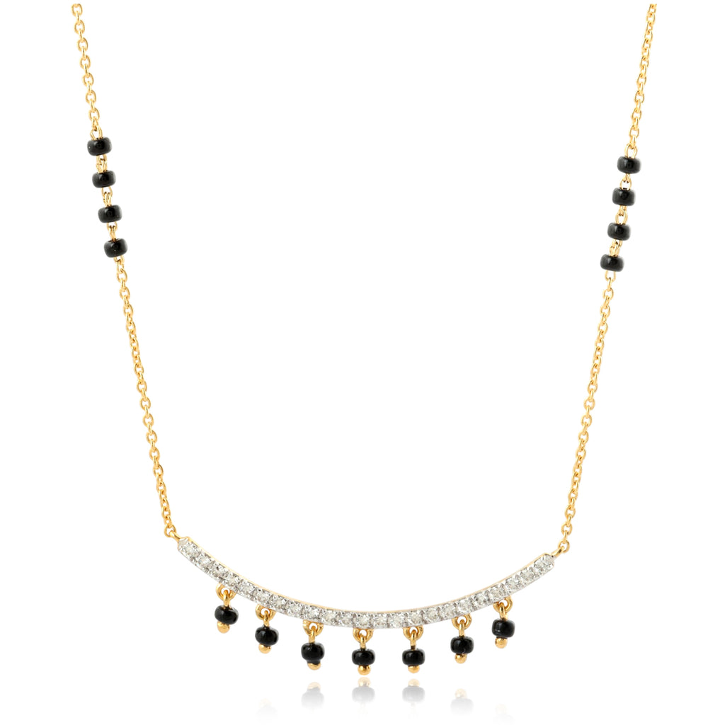 A appealing Collection of diamond Mangalsutra with Precious Gems and Jewels in Gold and Diamonds at RB diamond jewellers.