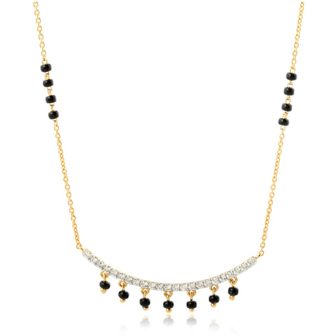14K YG Fancy Diamond Mangalsutra with 18K Chain-1pc