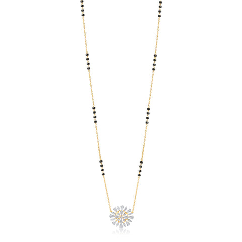 14K YG Fancy Diamond Mangalsutra with 18K Chain-1pc