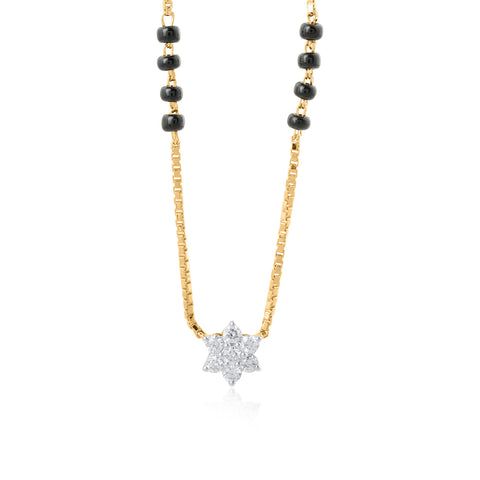 14K YG Fancy Diamond Mangalsutra with 18K Chain-1pc