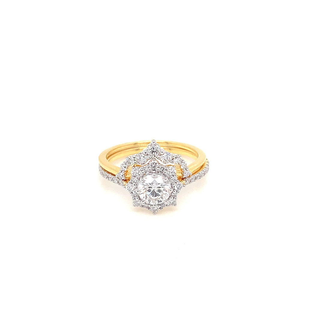 14K YG Cluster Diamond Ring- 1pc