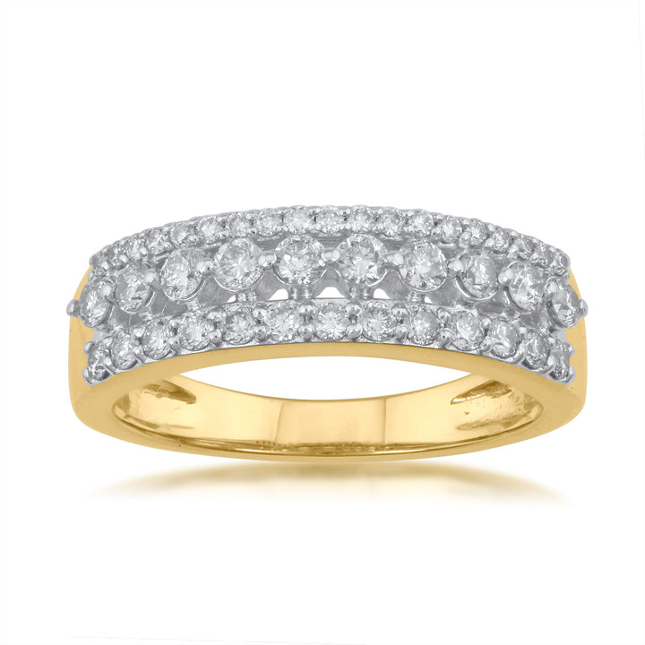 18K YG Band Diamond Ring- 1pc
