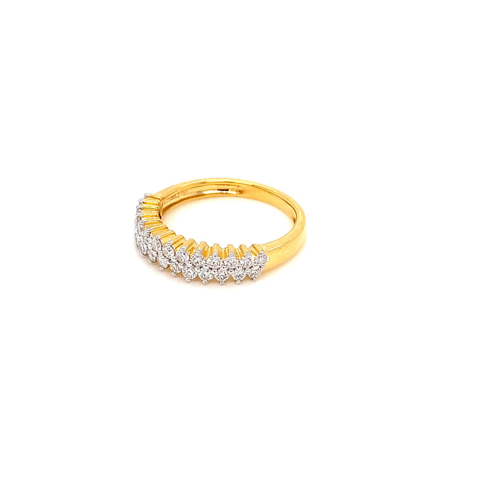18K YG Band Diamond Ring-1pc