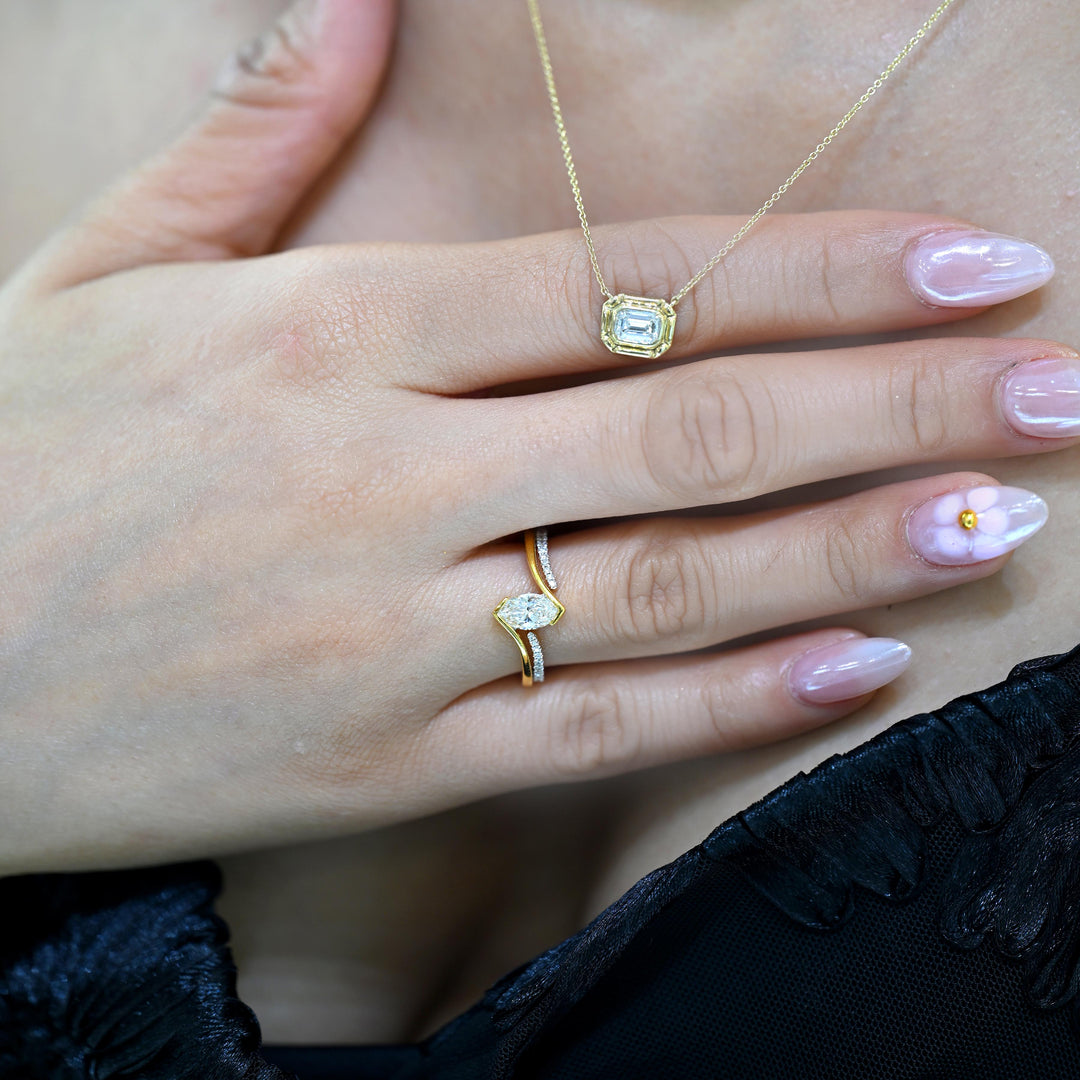 18K YG Cluster Diamond Ring-1pc