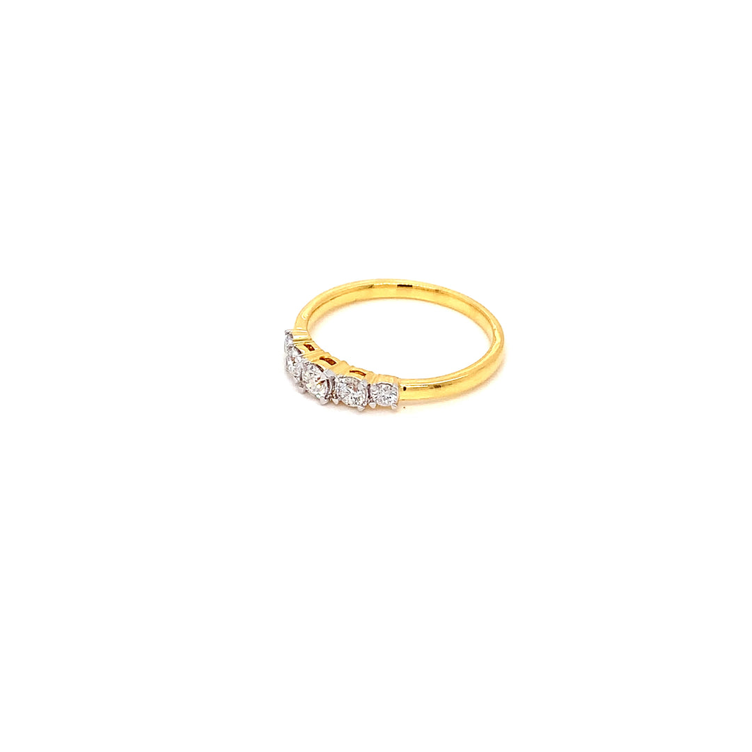 18K YG Cluster Diamond Ring-1pc