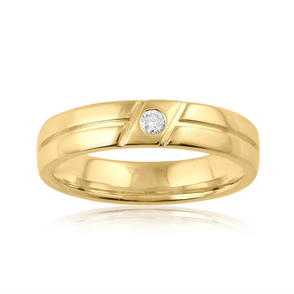 14K YG Men's Solitaire Diamond Ring-1pc