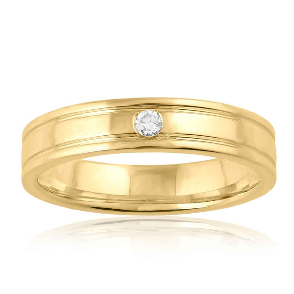 14K YG Men's Solitaire Diamond Ring-1pc