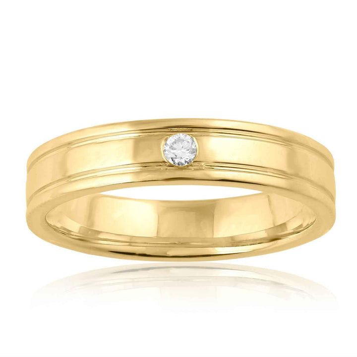 14K YG Men's Solitaire Diamond Ring-1pc