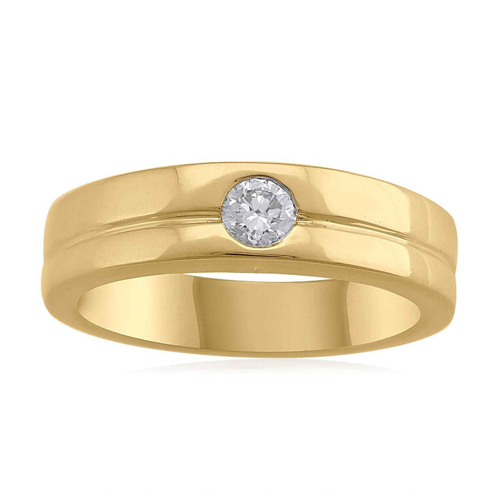 14K YG Men's Solitaire Diamond Ring-1pc