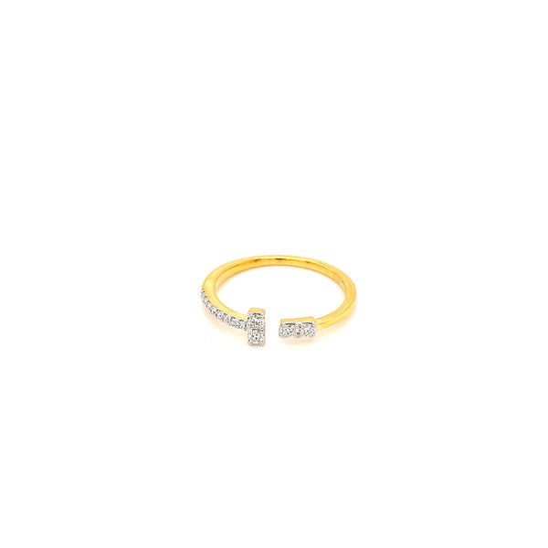 14K YG Cluster Diamond Ring-1pc