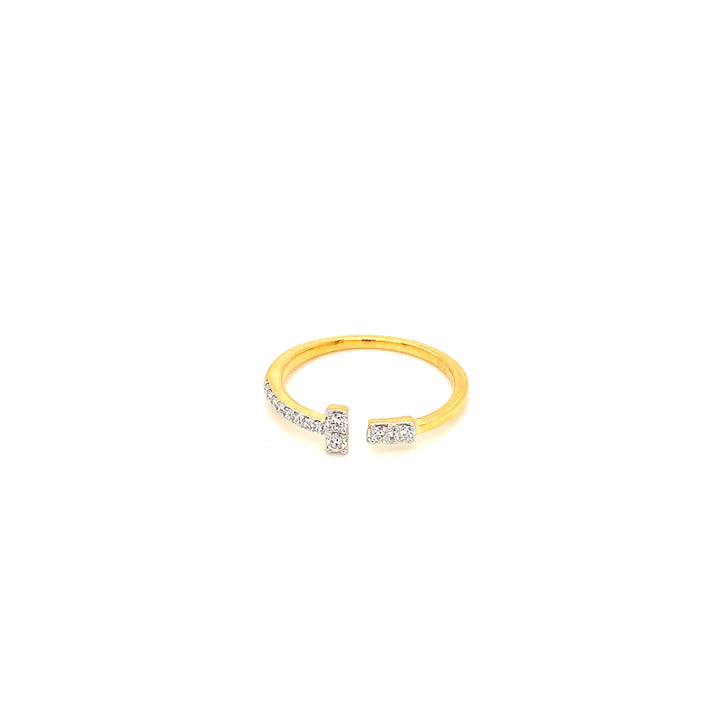 14K YG Cluster Diamond Ring-1pc