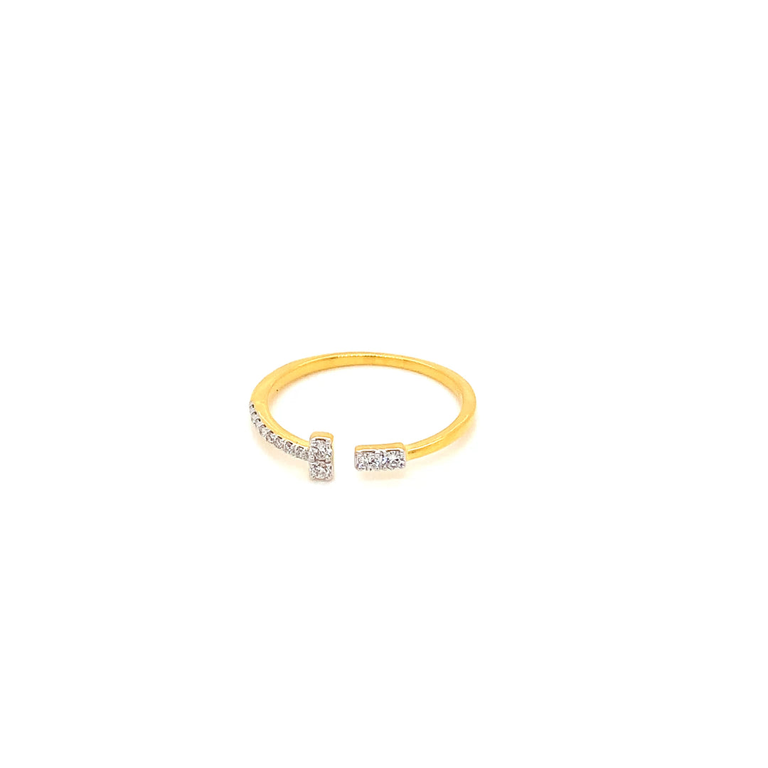14K YG Cluster Diamond Ring-1pc