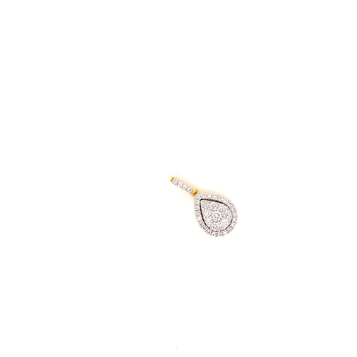 14K YG Drop Diamond Pendant-1pc