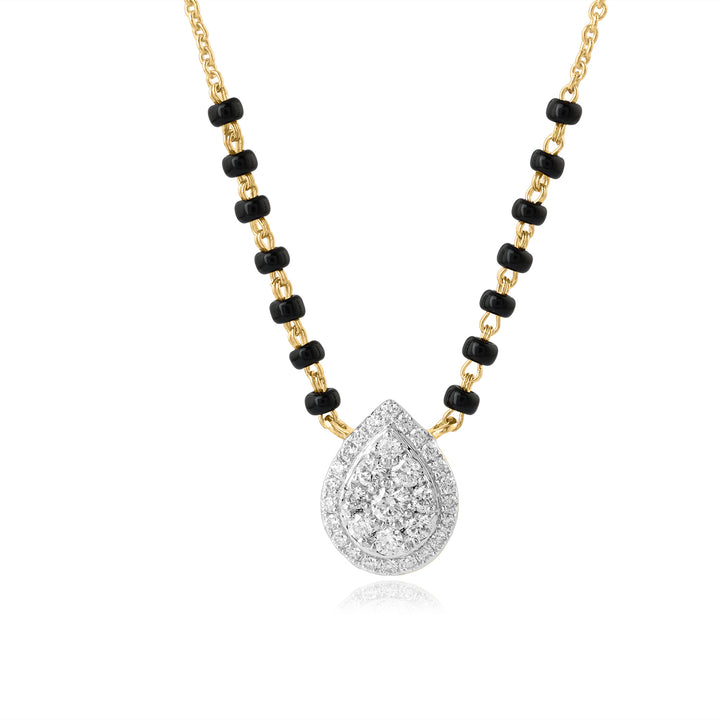 14K YG Drop Diamond Mangalsutra with 18K Chain-1pc