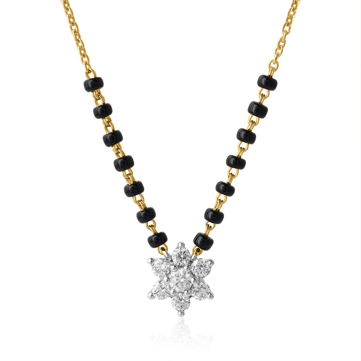 14K YG Star Diamond Mangalsutra-1pc