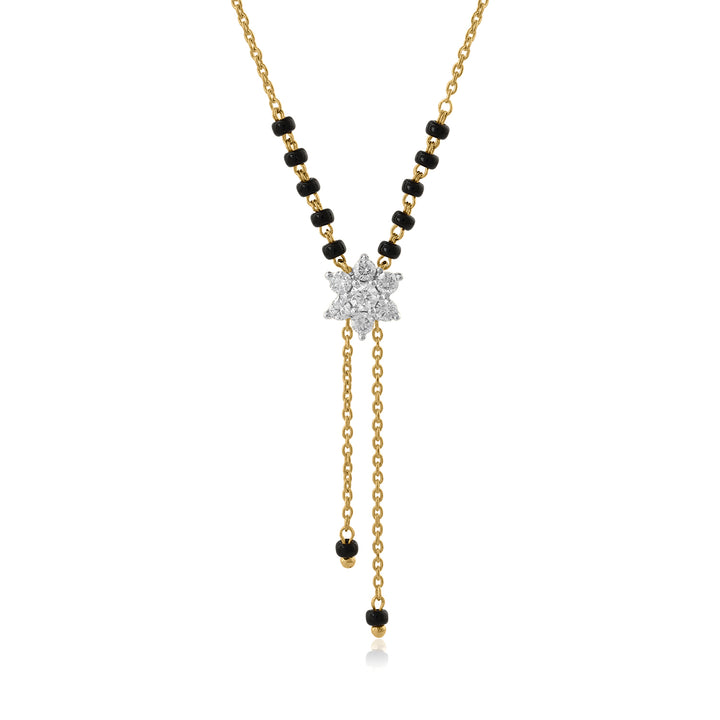 14K YG Star Diamond Mangalsutra-1pc