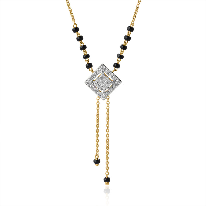 14K YG Fancy Diamond Mangalsutra-1pc