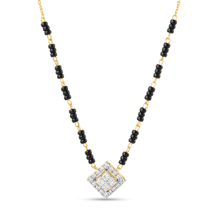 14K YG Fancy Diamond Mangalsutra-1pc