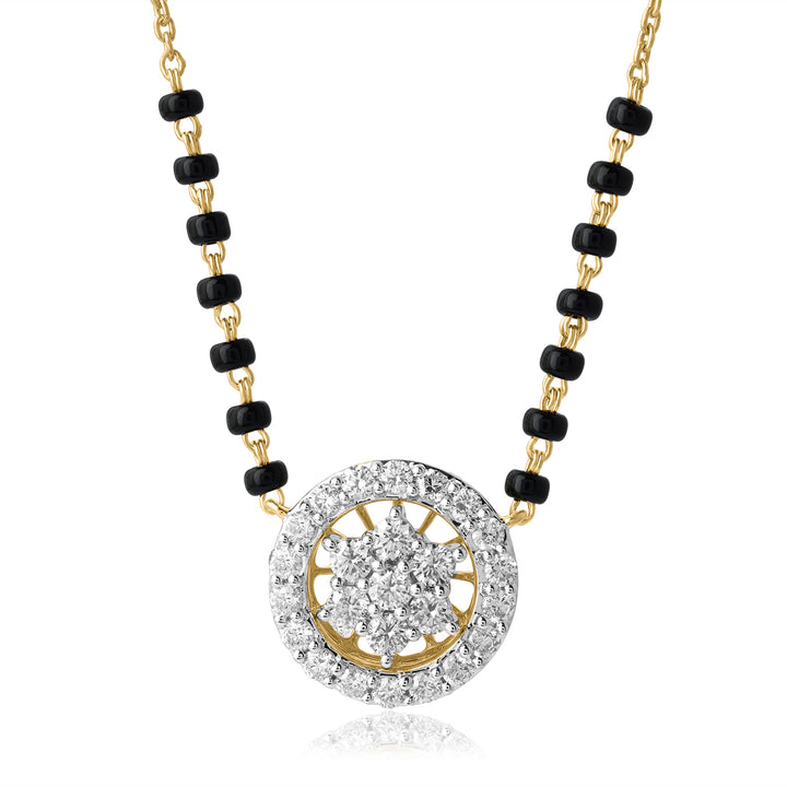 14K YG Fancy Diamond Mangalsutra-1pc