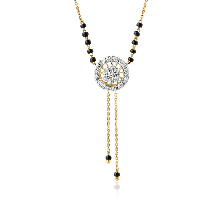 14K YG Fancy Diamond Mangalsutra-1pc