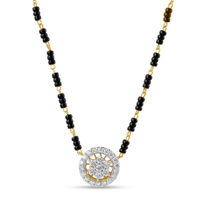 14K YG Fancy Diamond Mangalsutra-1pc