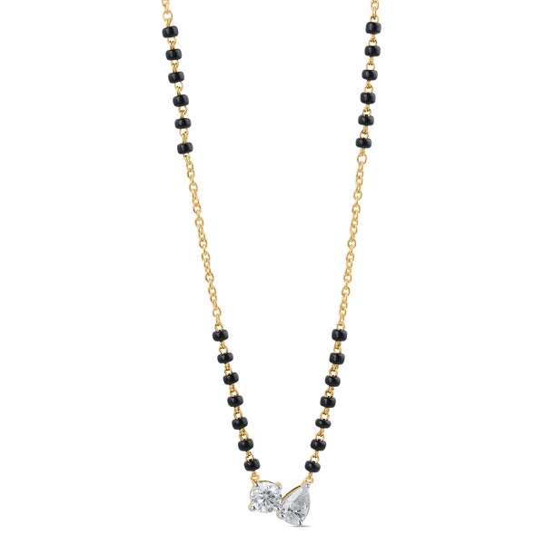 14K YG Fancy Diamond Mangalsutra-1pc