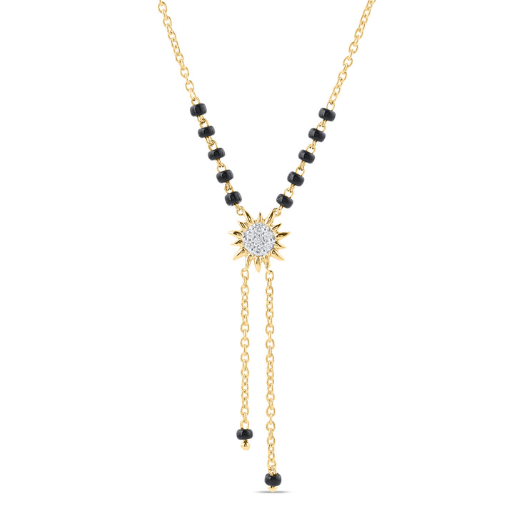 14K YG Fancy Diamond Mangalsutra-1pc