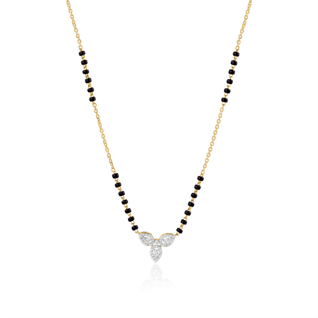 14K YG Fancy Diamond Mangalsutra-1pc