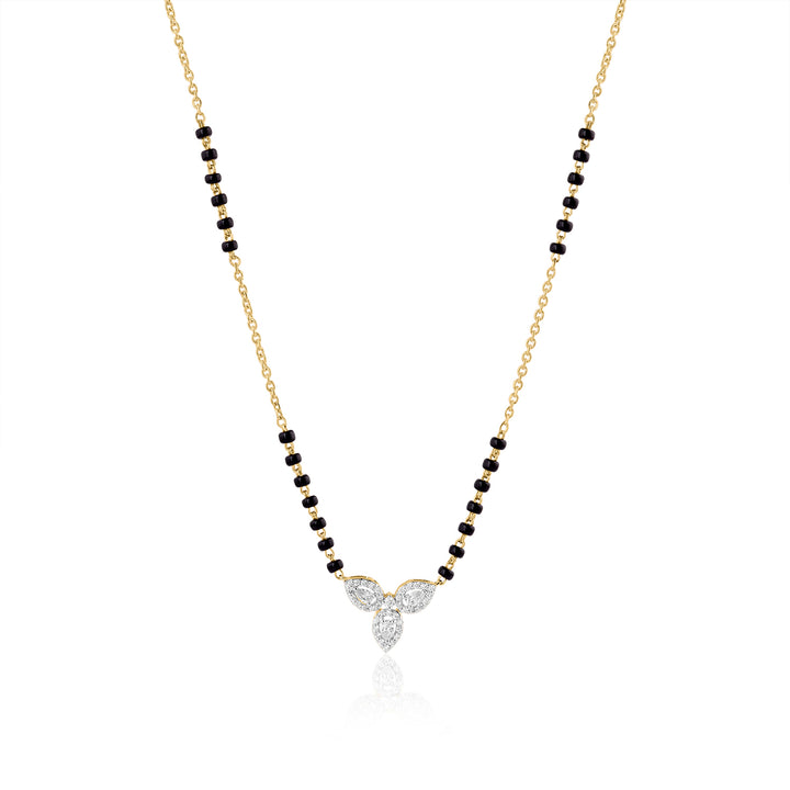 14K YG Fancy Diamond Mangalsutra-1pc