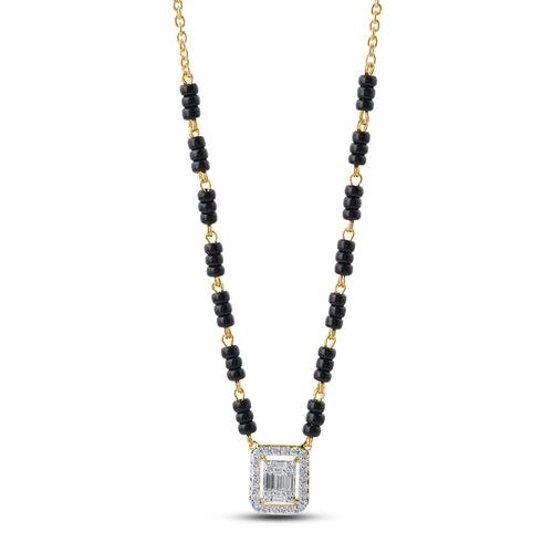 14K YG Fancy Diamond Mangalsutra-1pc