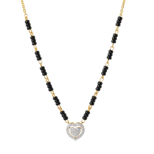 14K YG Fancy Diamond Mangalsutra-1pc