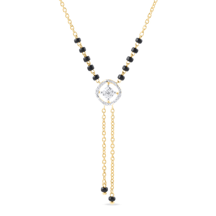 14K YG Fancy Diamond Mangalsutra-1pc