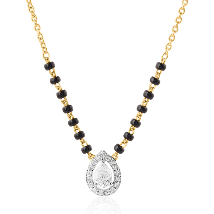 14K YG Fancy Diamond Mangalsutra-1pc