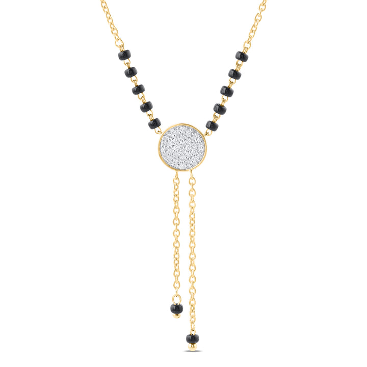 14K YG Fancy Diamond Mangalsutra-1pc
