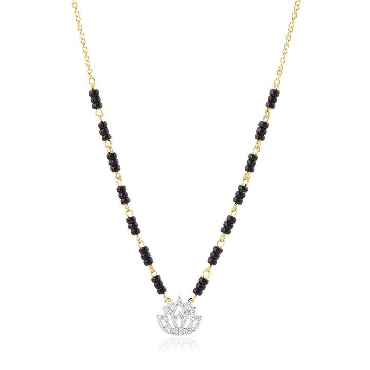14K YG Fancy Diamond Mangalsutra-1pc