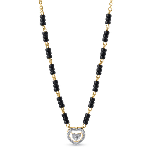14K YG Fancy Diamond Mangalsutra-1pc