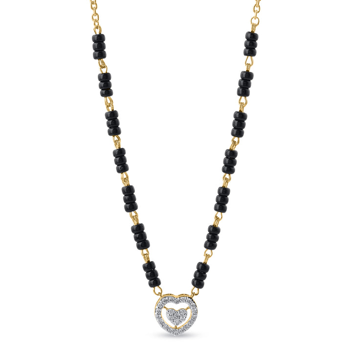 14K YG Fancy Diamond Mangalsutra-1pc
